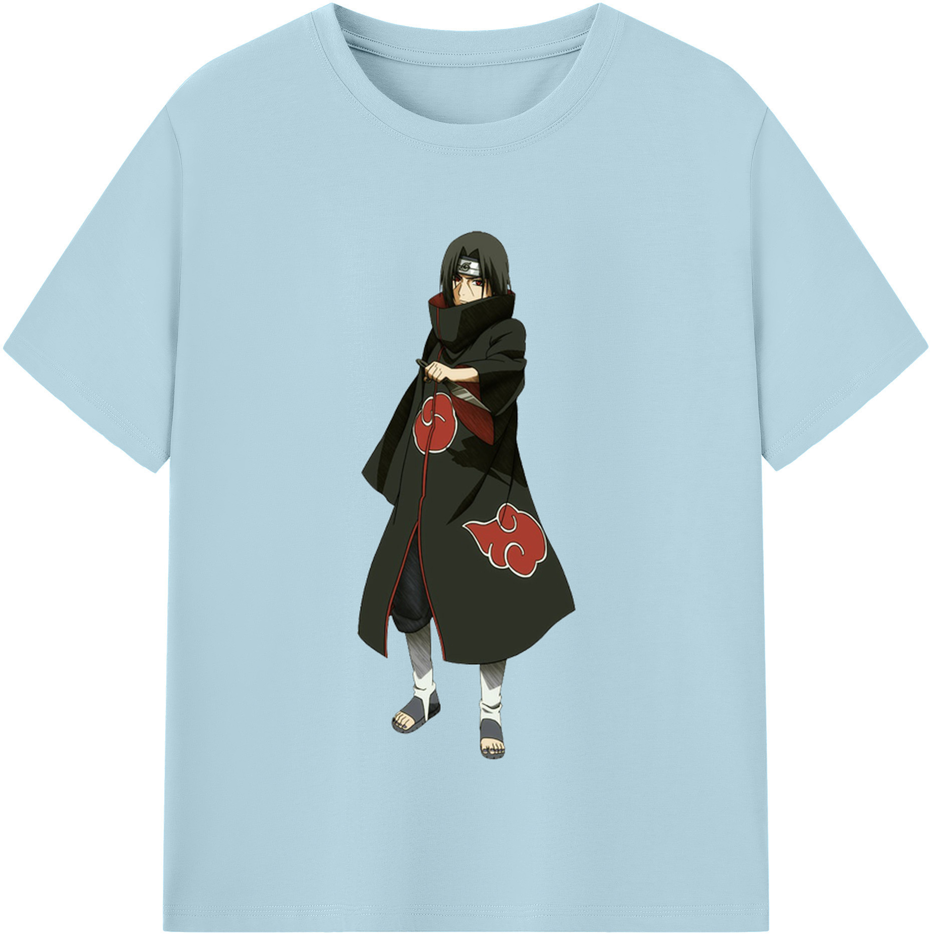 （画像用） NARUTO -ナルト- うちは イタチ Uchiha Itachi 綿100％半袖Tシャツ（フロントプリント）